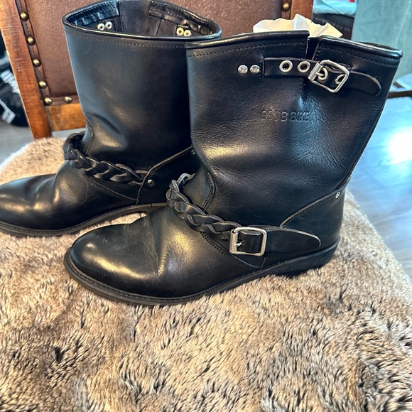 Golden Goose GGDB Deluxe Black Biker Boots With Braided Buckle, Size 40 - Picture 13 of 13